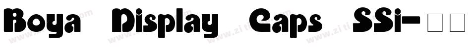 Boya Display Caps SSi字体转换